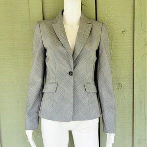 ANTONIO MELANI Gray Glen Plaid Blazer Jacket 0